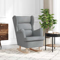 Schaukelsessel Hellgrau 74x90x102 cm Stoff