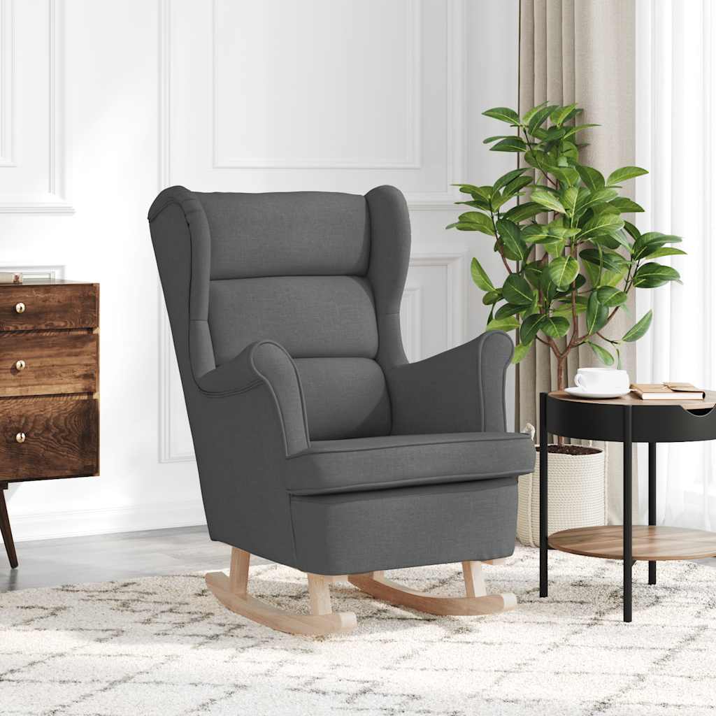 Schaukelsessel Dunkelgrau 74x90x102 cm Stoff