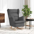 Schaukelsessel Dunkelgrau 74x90x102 cm Stoff