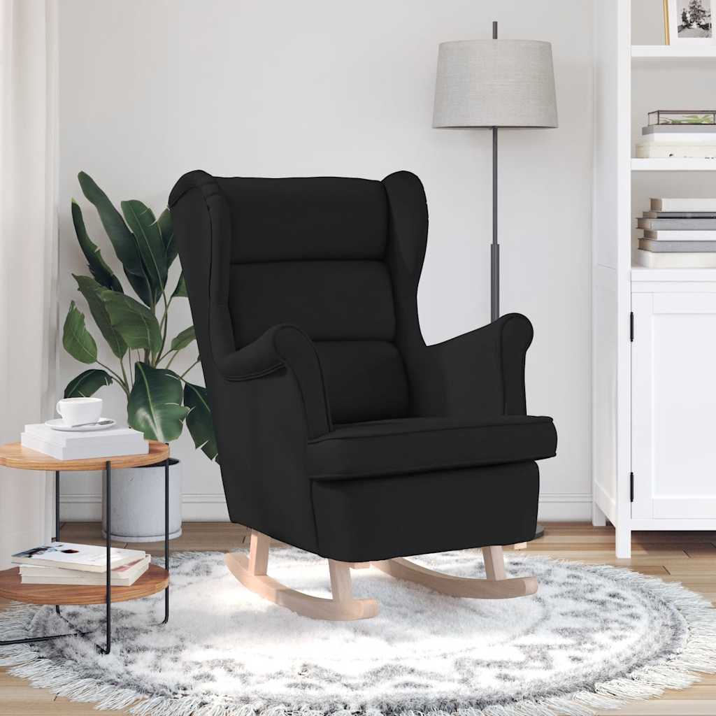 Schaukelsessel Schwarz 74x90x102 cm Stoff