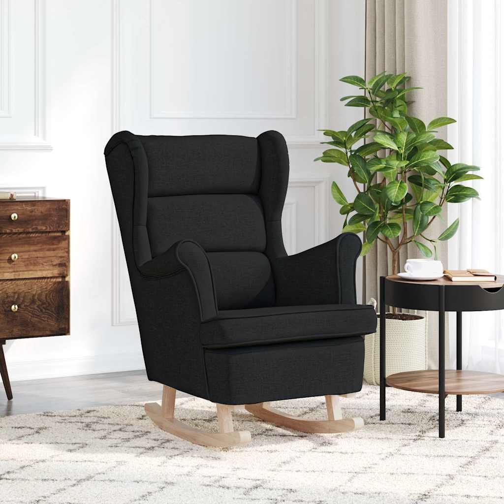 Schaukelsessel Schwarz 74x90x102 cm Stoff