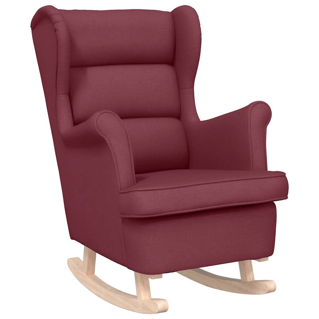 Schaukelsessel Weinrot 74x90x102 cm Stoff