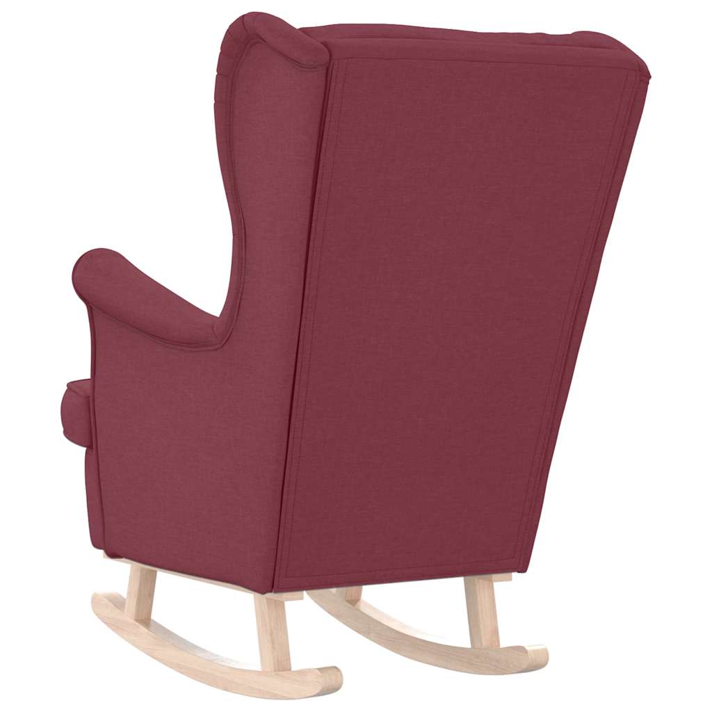 Schaukelsessel Weinrot 74x90x102 cm Stoff