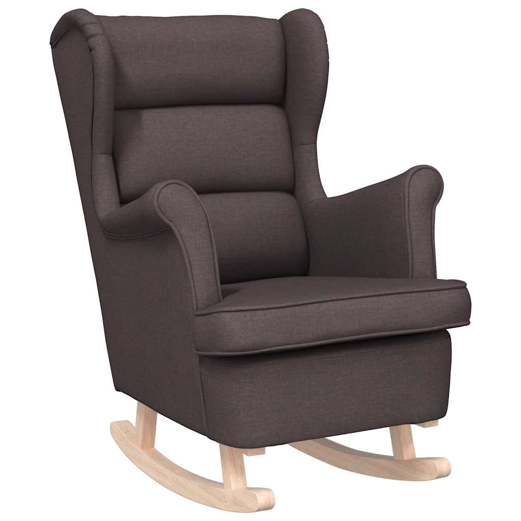 Schaukelsessel Dunkelbraun 74x90x102 cm Stoff