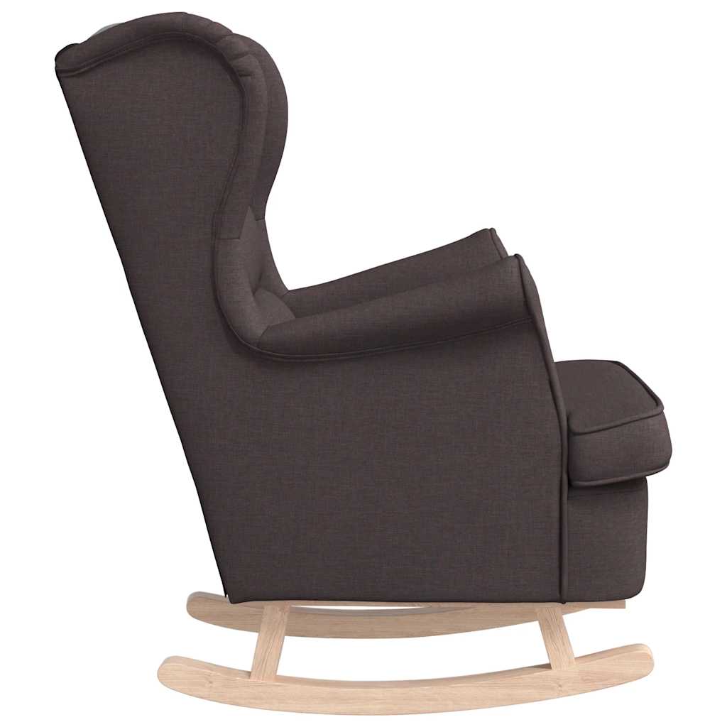Schaukelsessel Dunkelbraun 74x90x102 cm Stoff