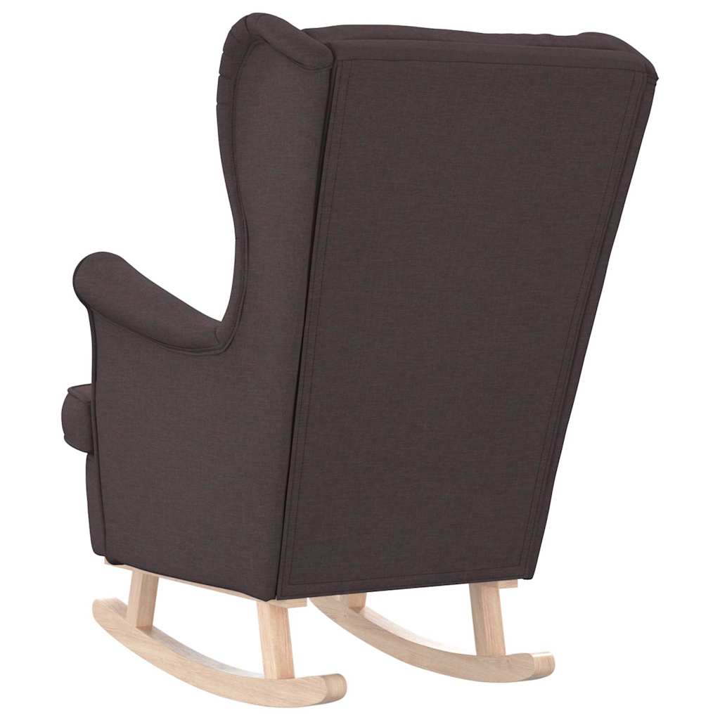 Schaukelsessel Dunkelbraun 74x90x102 cm Stoff