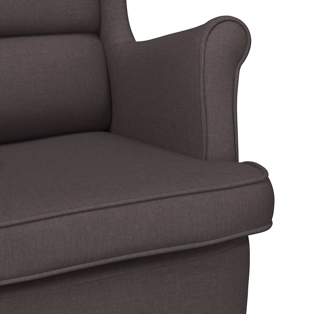 Schaukelsessel Dunkelbraun 74x90x102 cm Stoff