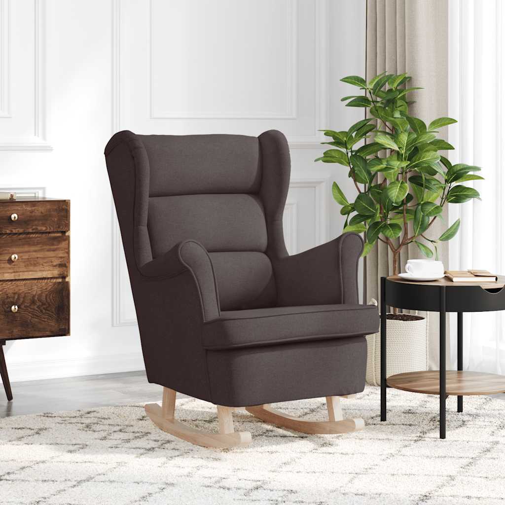 Schaukelsessel Dunkelbraun 74x90x102 cm Stoff