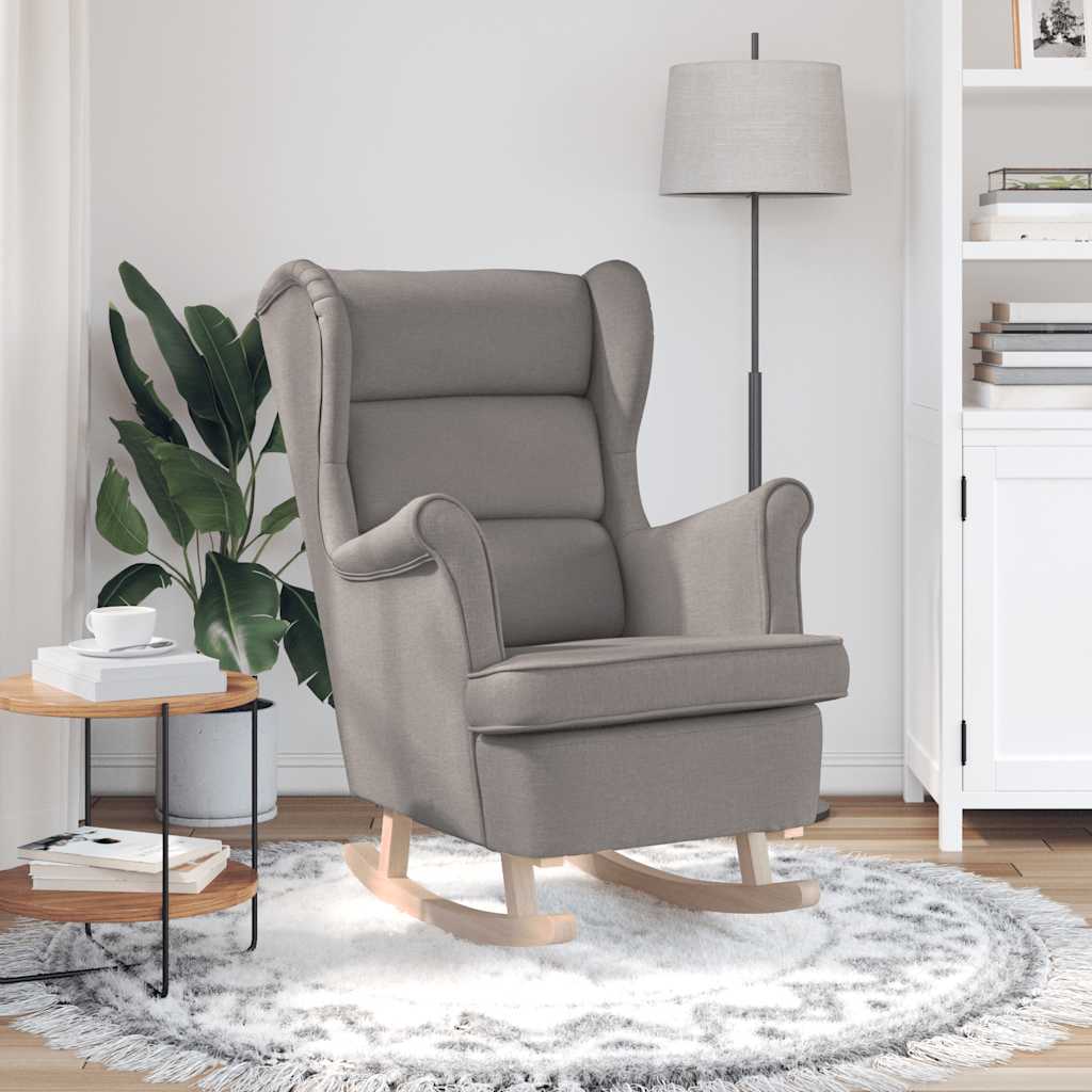 Schaukelsessel Taupe 74x90x102 cm Stoff
