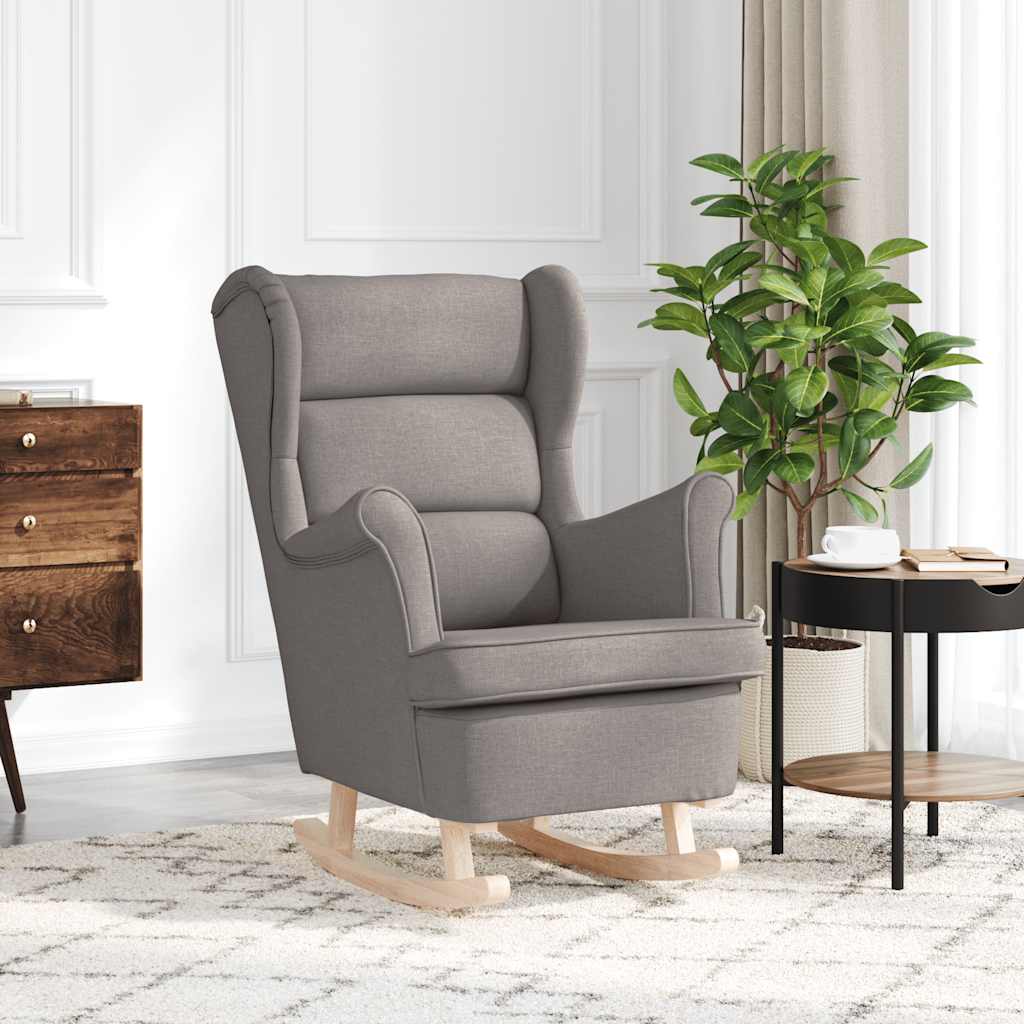 Schaukelsessel Taupe 74x90x102 cm Stoff