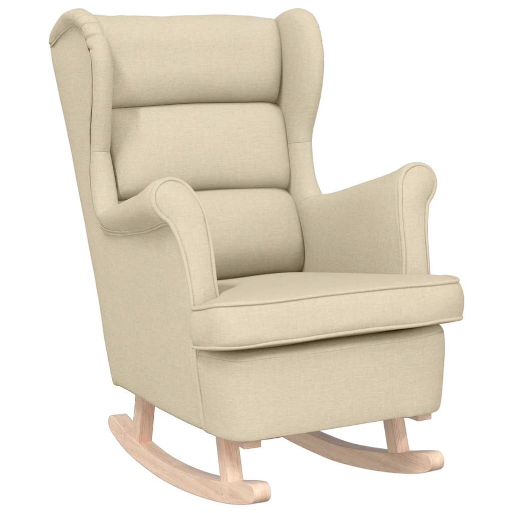 Schaukelsessel Creme 74x90x102 cm Stoff