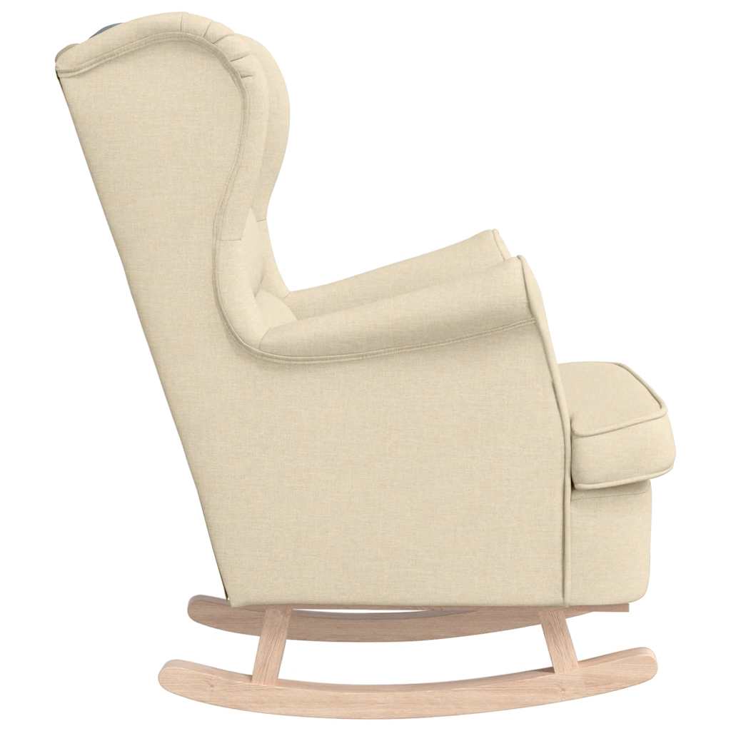 Schaukelsessel Creme 74x90x102 cm Stoff