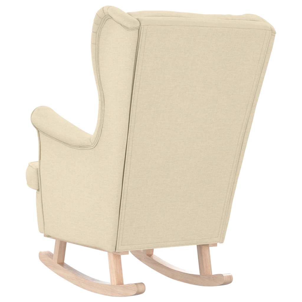 Schaukelsessel Creme 74x90x102 cm Stoff