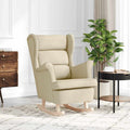 Schaukelsessel Creme 74x90x102 cm Stoff