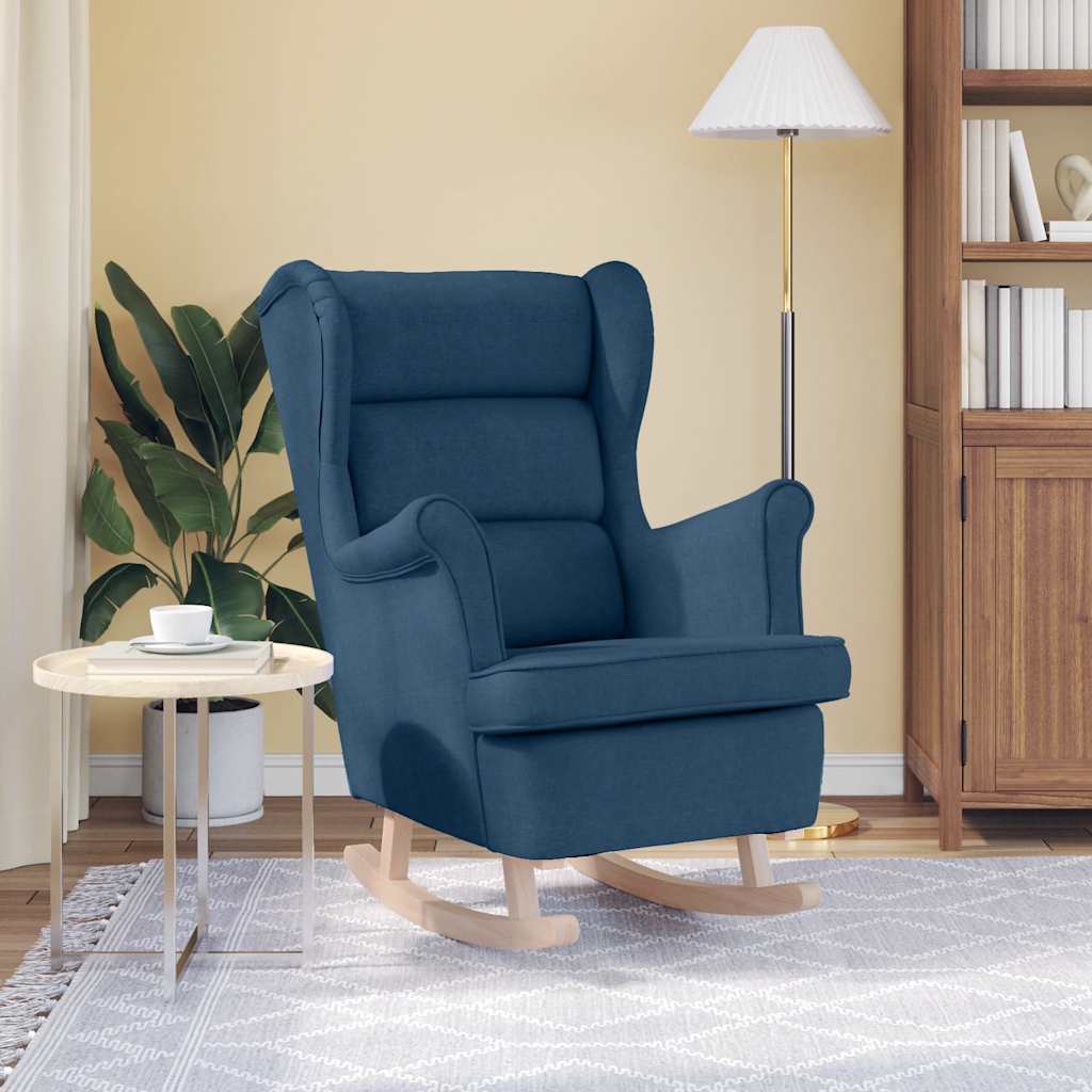 Schaukelsessel Blau 74x90x102 cm Stoff