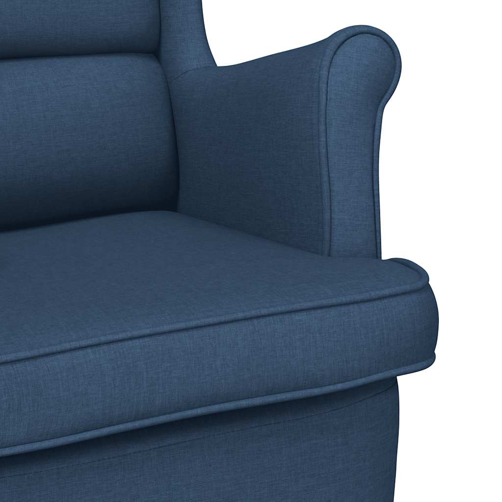 Schaukelsessel Blau 74x90x102 cm Stoff