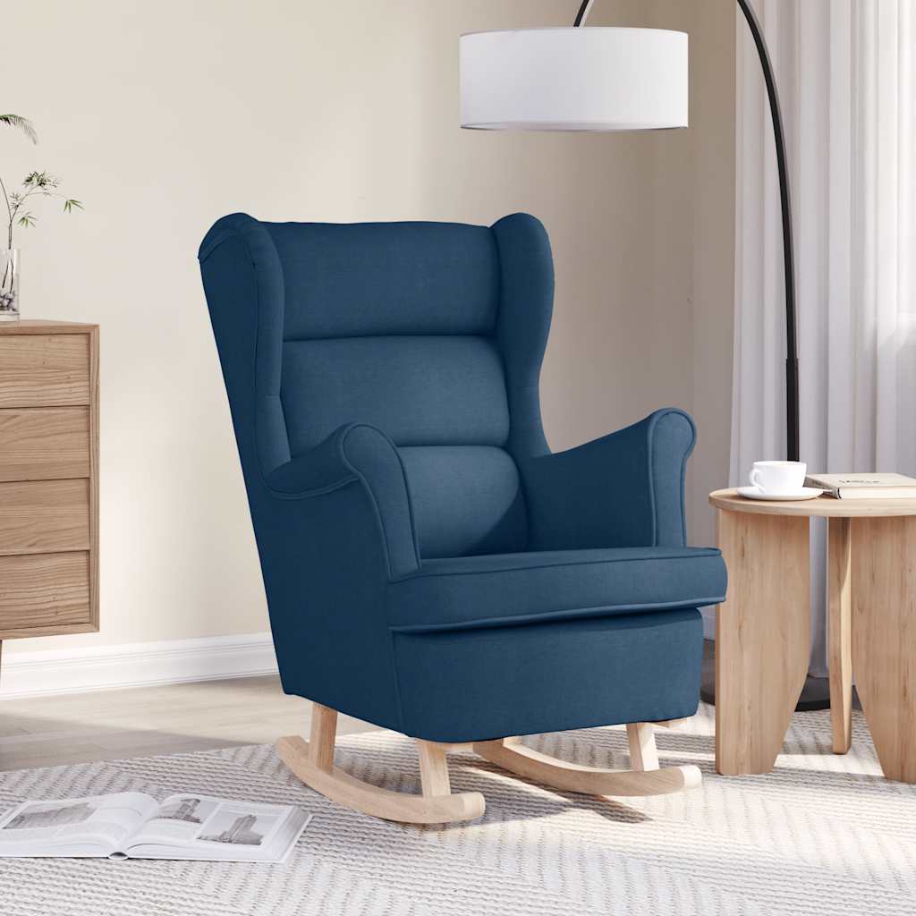 Schaukelsessel Blau 74x90x102 cm Stoff