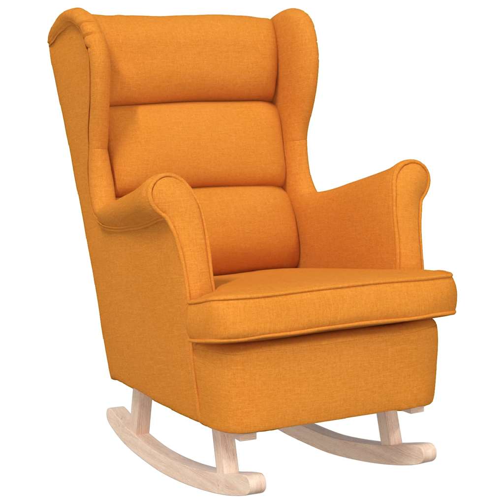 Schaukelsessel Dunkelgelb 74x90x102 cm Stoff
