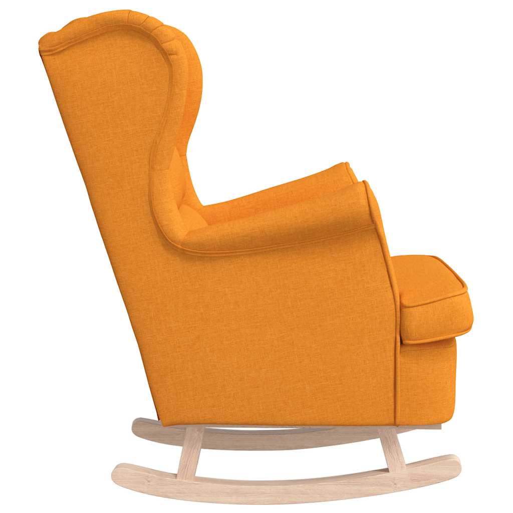 Schaukelsessel Dunkelgelb 74x90x102 cm Stoff