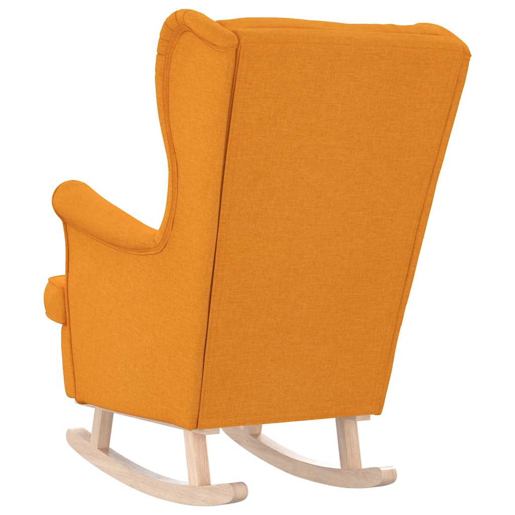 Schaukelsessel Dunkelgelb 74x90x102 cm Stoff