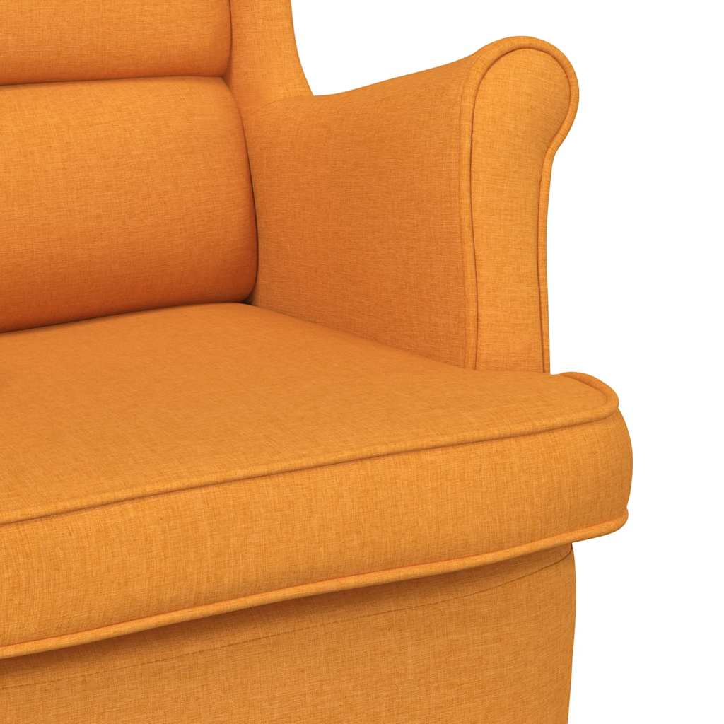 Schaukelsessel Dunkelgelb 74x90x102 cm Stoff