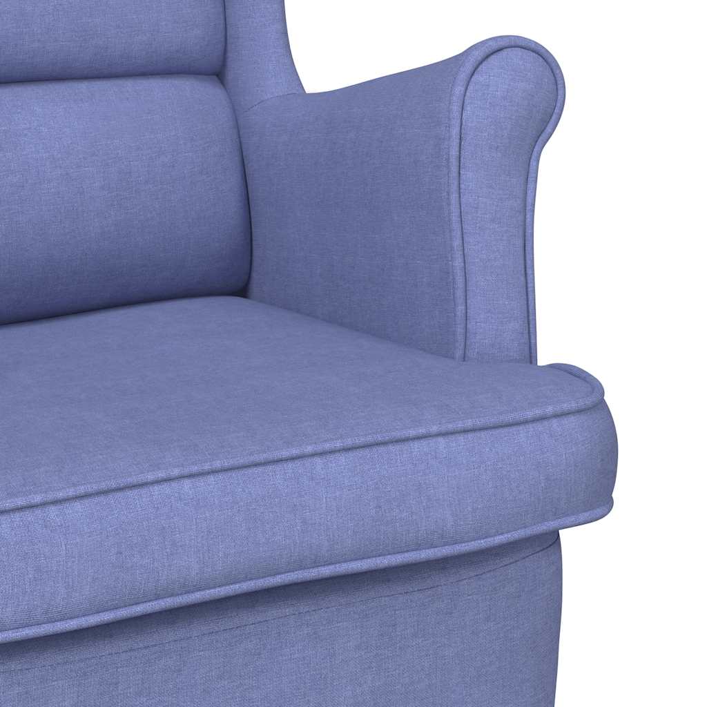 Schaukelsessel Jeansblau 74x90x102 cm Stoff