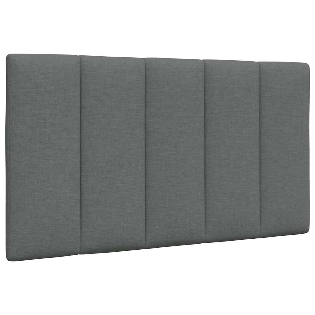 Kopfteil-Kissen "Hanko" Dunkelgrau 80 cm Stoff