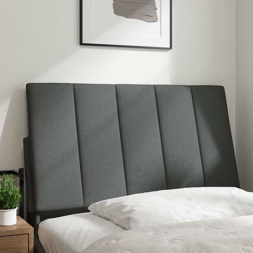 Kopfteil-Kissen "Hanko" Dunkelgrau 80 cm Stoff