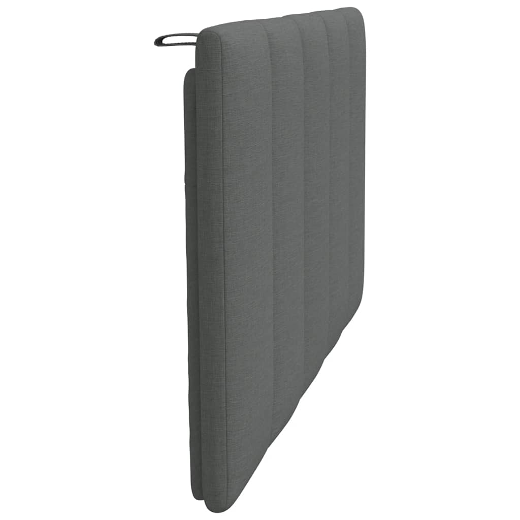 Kopfteil-Kissen "Hanko" Dunkelgrau 80 cm Stoff