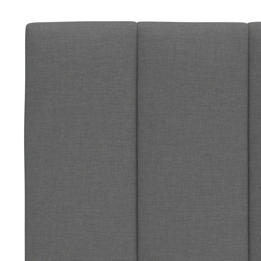 Kopfteil-Kissen "Hanko" Dunkelgrau 80 cm Stoff
