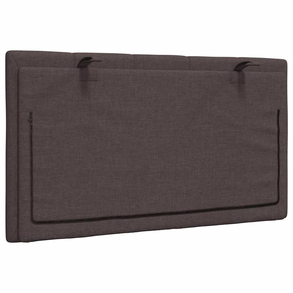 Kopfteil-Kissen "Hanko" Dunkelbraun 80 cm Stoff