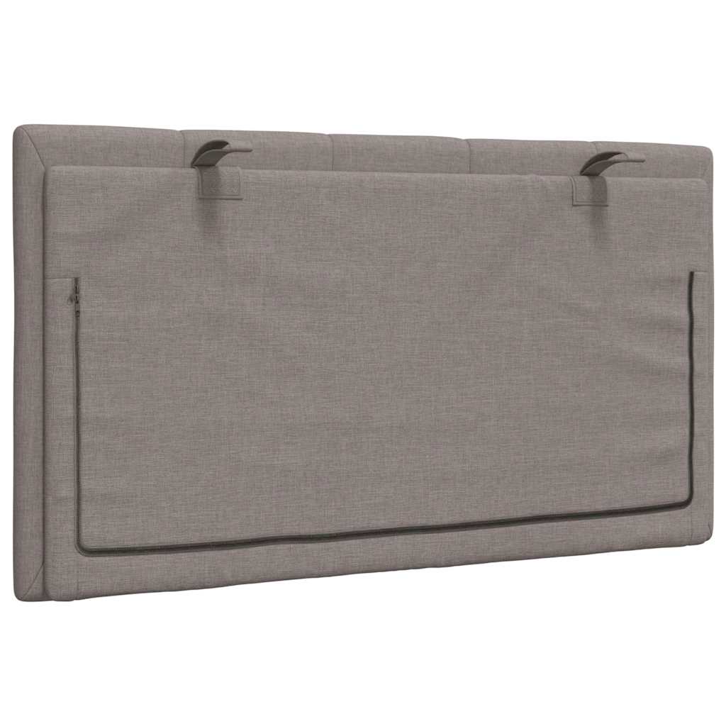 Kopfteil-Kissen "Hanko" Taupe 80 cm Stoff