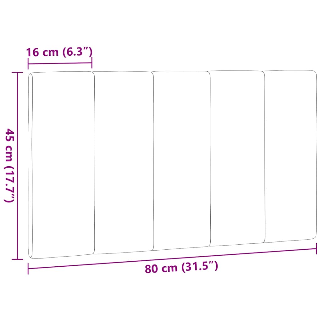Kopfteil-Kissen "Hanko" Creme 80 cm Stoff