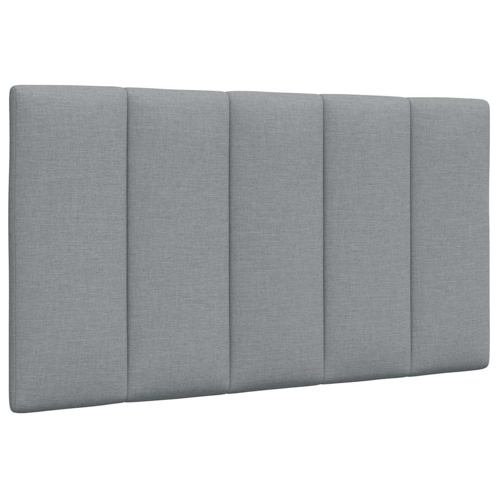 Kopfteil-Kissen "Hanko" Hellgrau 90 cm Stoff