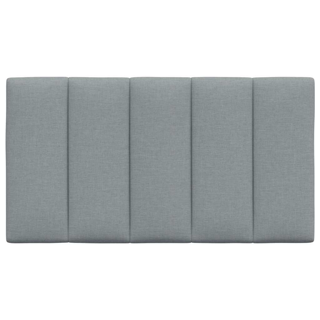 Kopfteil-Kissen "Hanko" Hellgrau 90 cm Stoff
