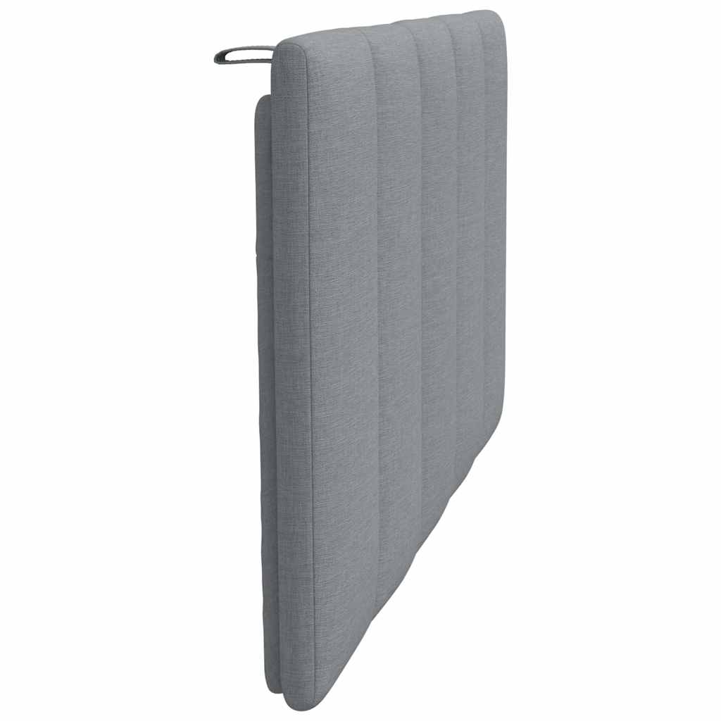 Kopfteil-Kissen "Hanko" Hellgrau 90 cm Stoff