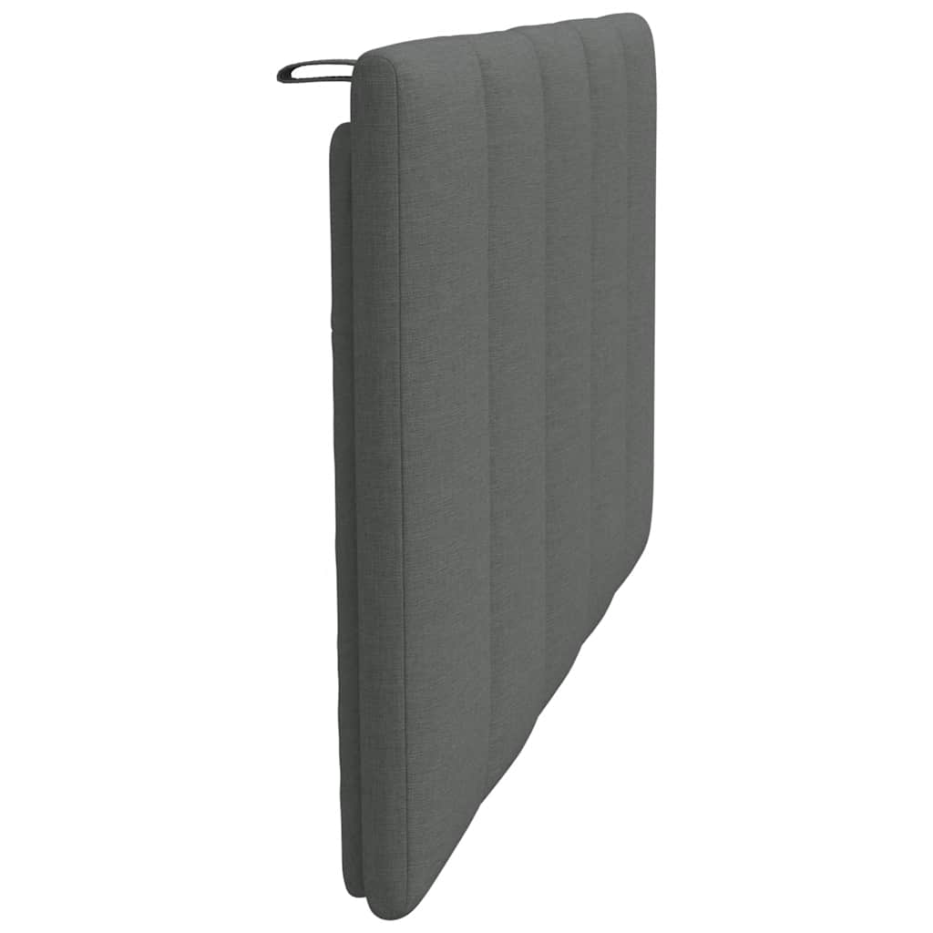 Kopfteil-Kissen "Hanko" Dunkelgrau 90 cm Stoff