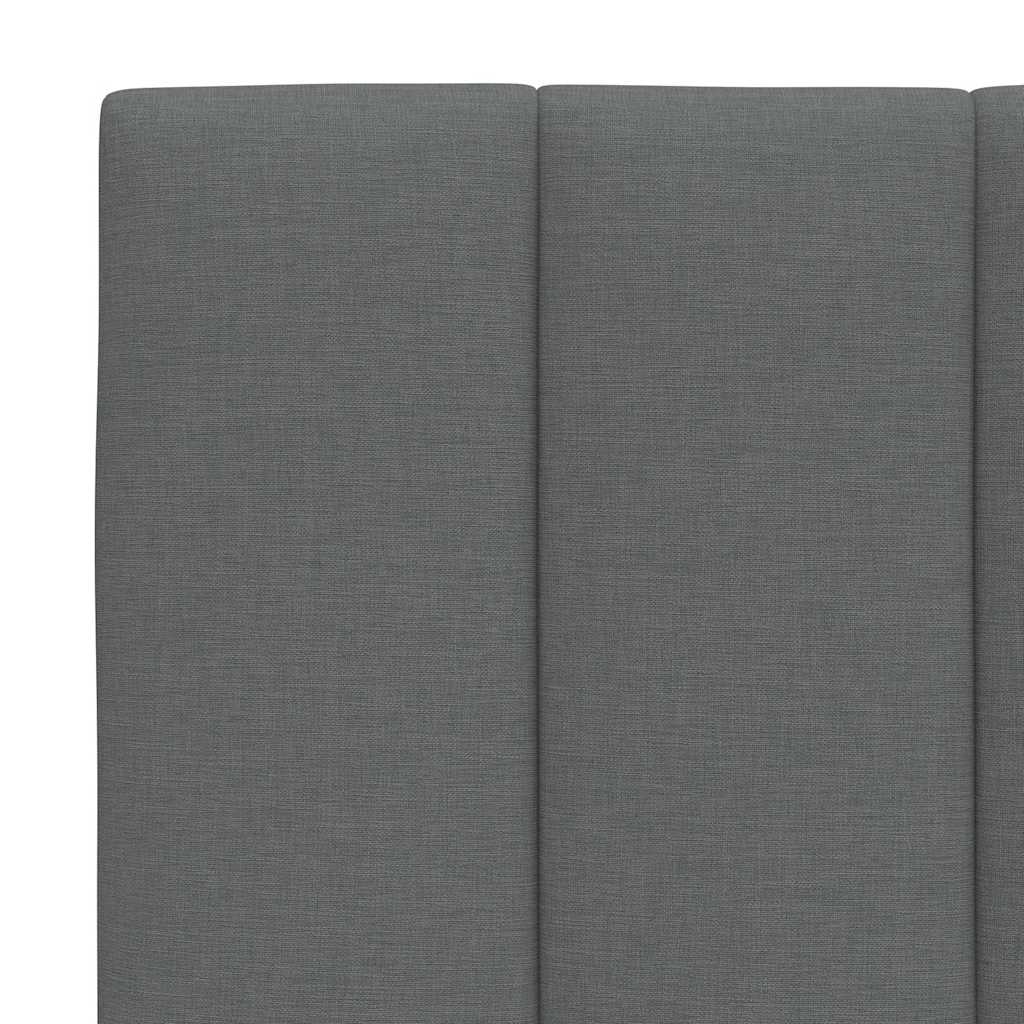 Kopfteil-Kissen "Hanko" Dunkelgrau 90 cm Stoff