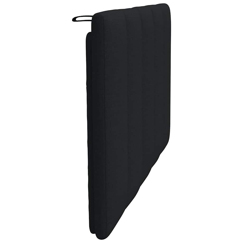 Kopfteil-Kissen "Hanko" Schwarz 90 cm Stoff