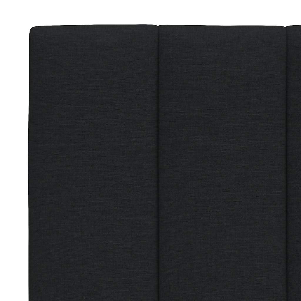 Kopfteil-Kissen "Hanko" Schwarz 90 cm Stoff