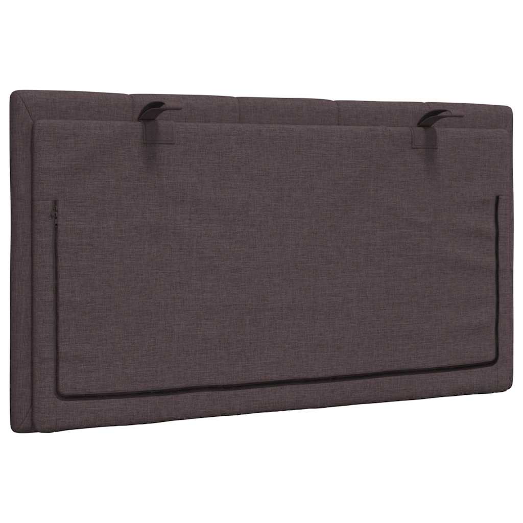 Kopfteil-Kissen "Hanko" Dunkelbraun 90 cm Stoff