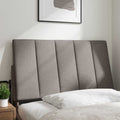 Kopfteil-Kissen "Hanko" Taupe 90 cm Stoff