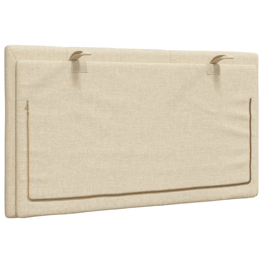 Kopfteil-Kissen "Hanko" Creme 90 cm Stoff