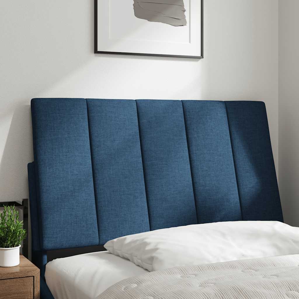 Kopfteil-Kissen "Hanko" Blau 90 cm Stoff
