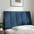 Kopfteil-Kissen "Hanko" Blau 90 cm Stoff