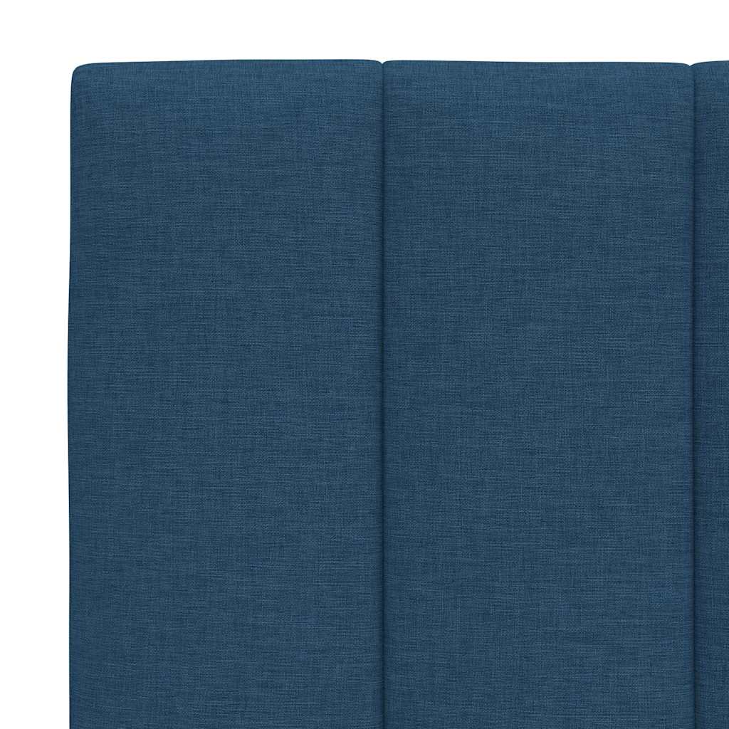 Kopfteil-Kissen "Hanko" Blau 90 cm Stoff
