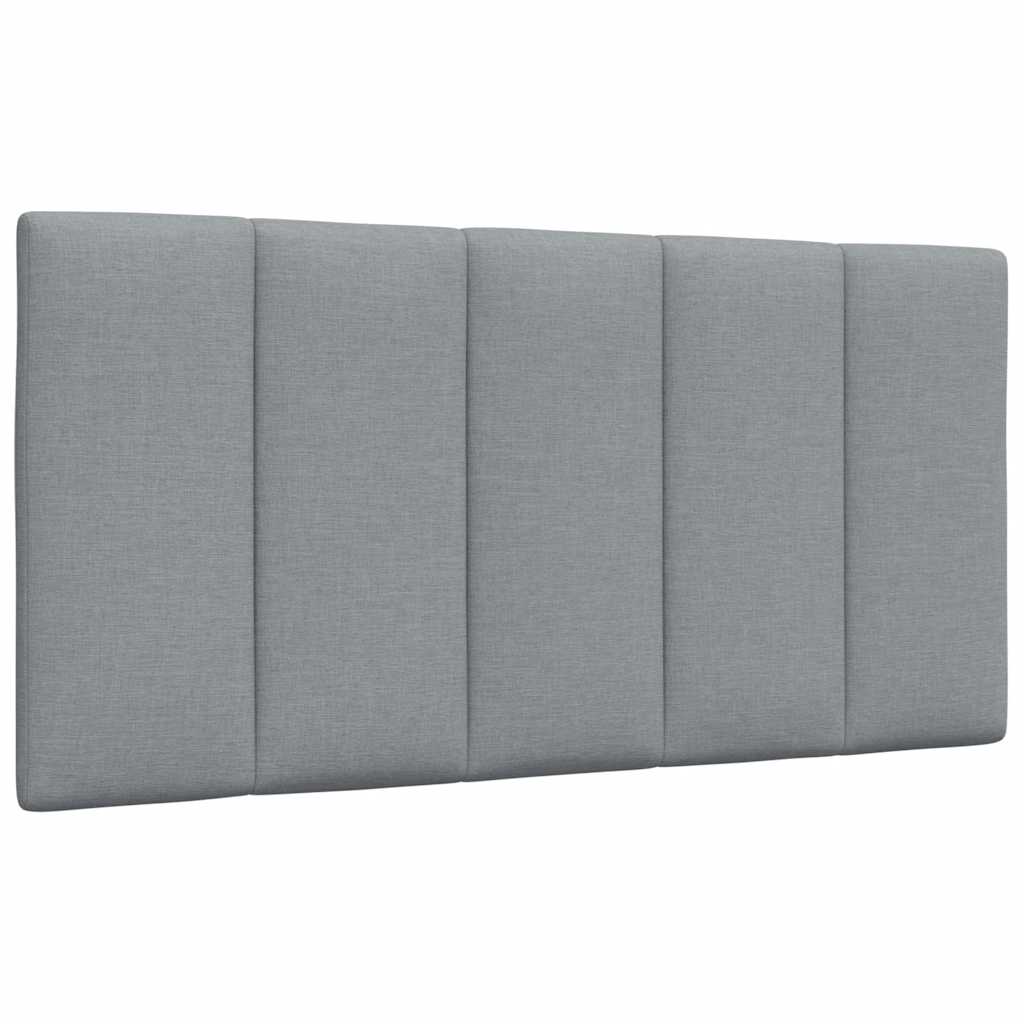 Kopfteil-Kissen "Hanko" Hellgrau 100 cm Stoff