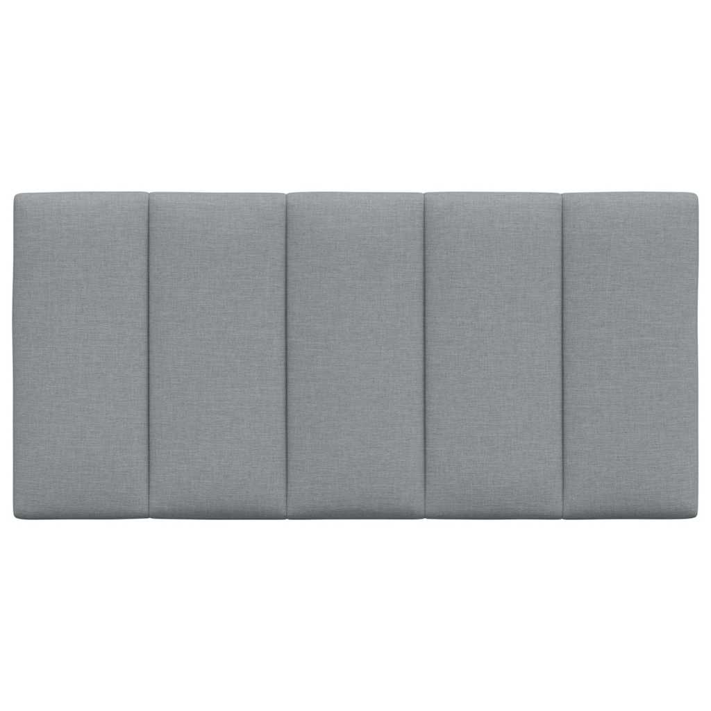 Kopfteil-Kissen "Hanko" Hellgrau 100 cm Stoff