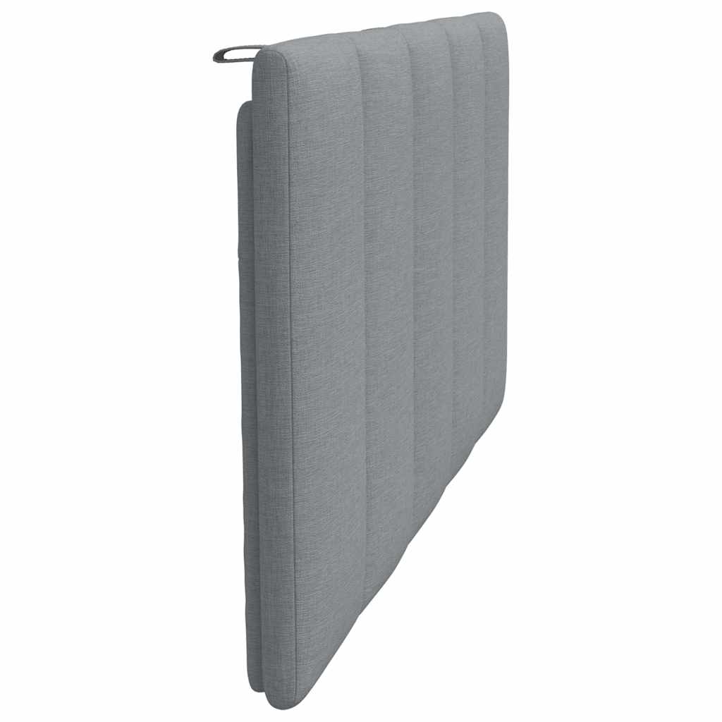 Kopfteil-Kissen "Hanko" Hellgrau 100 cm Stoff