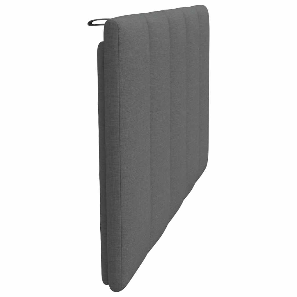 Kopfteil-Kissen "Hanko" Dunkelgrau 100 cm Stoff